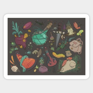 Fantasy Forest D&D Items Sticker